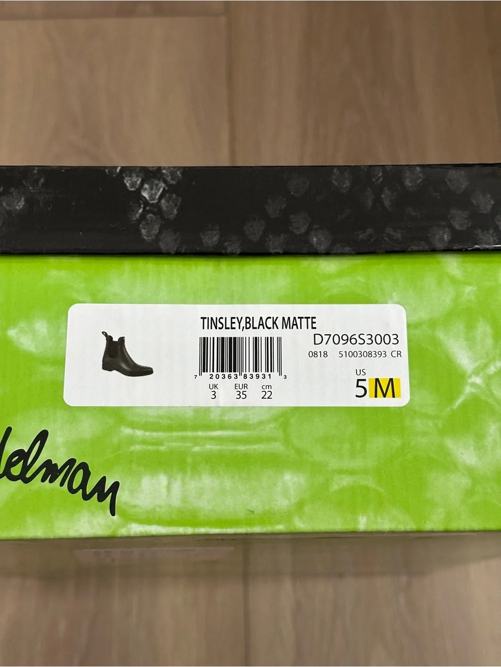 Sam Edelman Size 5 Black Chelsea Rain Boots - Slip-On Waterproof Ankle Boots